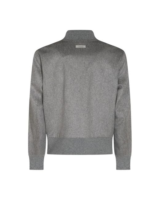 Lardini Gray Bomber Jackets for men
