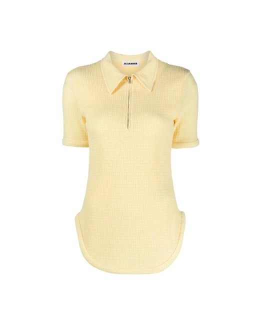 Jil Sander Yellow Polo Shirts