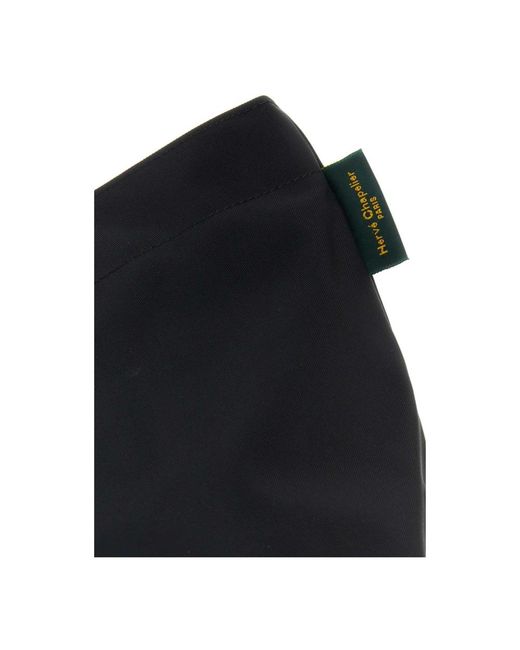 Herve Chapelier Black Stilvolle schwarze nylon-handtasche