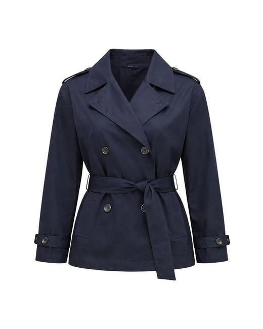 Max Mara Blue Trench Coats