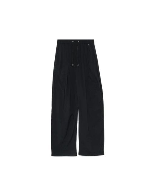 Herno Black Wide Trousers