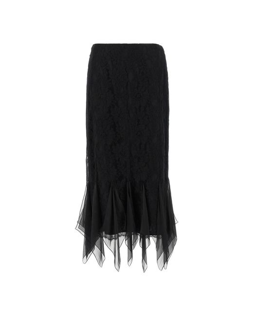 Valentino Garavani Black Midi Skirts