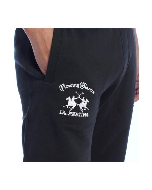 La Martina Black Sweatpants for men