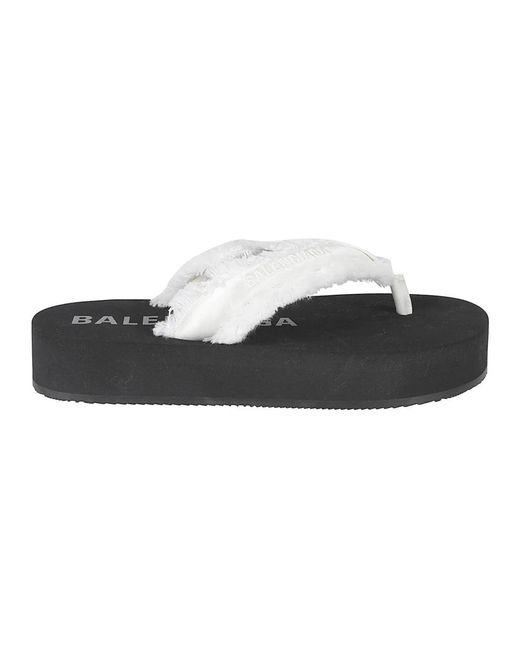 Balenciaga Black Flip Flops
