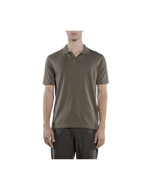 DUNO Cedric Knit Polo in het Gray voor heren