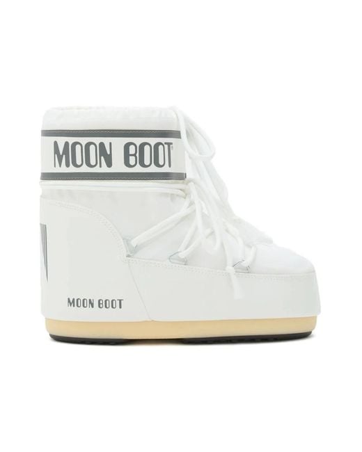 Moon Boot Witte Veters Rubberen Zool Schoen in het White voor heren