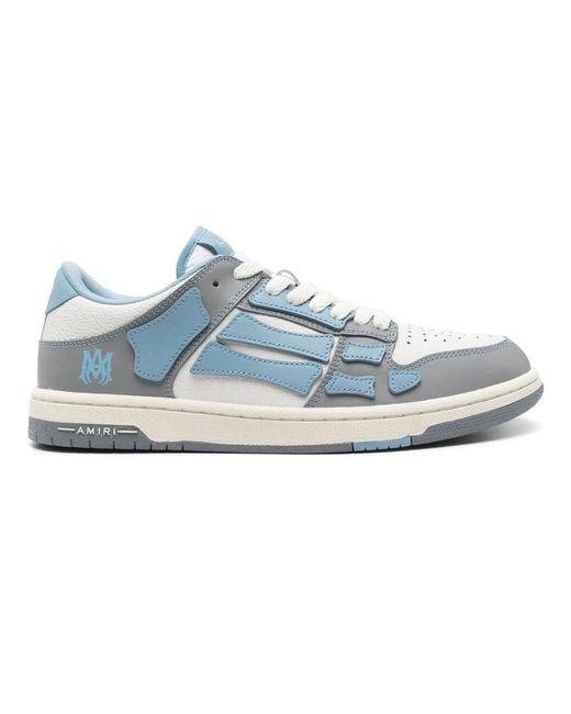 Amiri Graue low-top-ledersneakers in Blue für Herren
