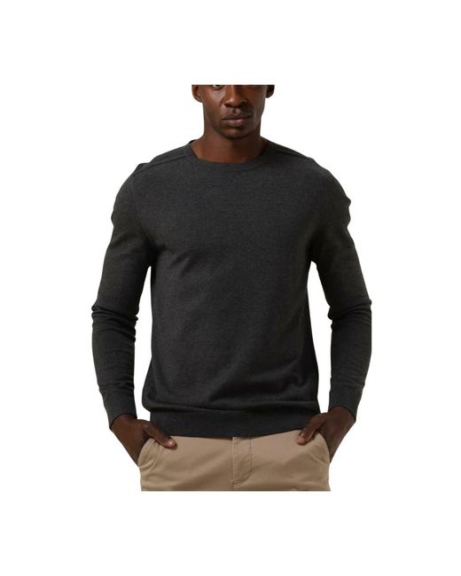 SELECTED Hoodies & Sweatvesten ,Grijs ,Katoen Crew Neck Sweater Vest in het Black voor heren
