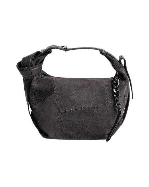 Zadig & Voltaire Black Luxuriöse wildlederhandtasche für modebewusste frauen