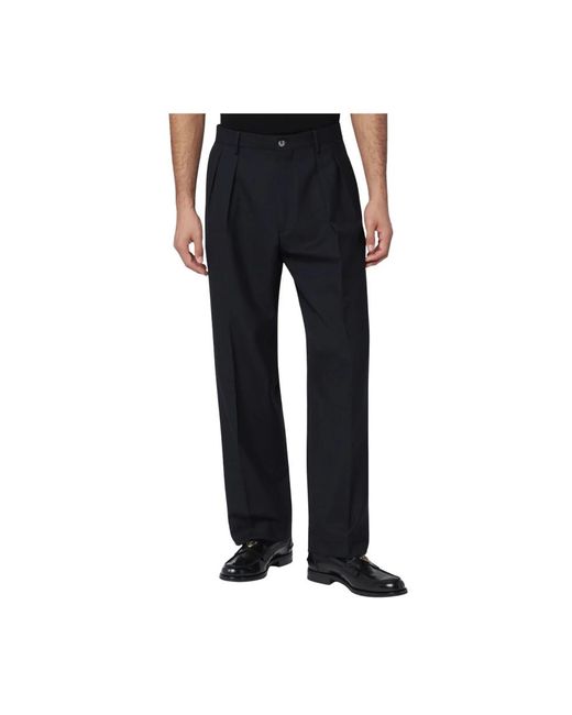 Santaniello Blue Straight Trousers for men