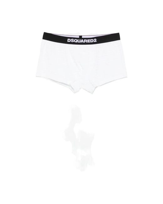 DSquared² Witte Boxershorts Met Logo Elastische Tailleband in het White voor heren