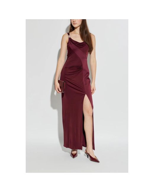 Versace Kleedjes ,Rood ,Gedrapeerde Jurk in het Red