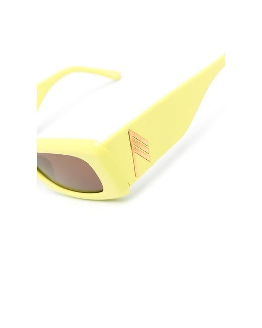 The Attico Yellow Marfa rechteckige sonnenbrille