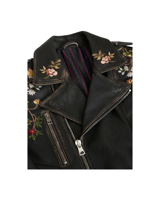 Etro Black Leather Jackets for men