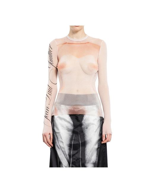 Jean Paul Gaultier Pink Long Sleeve T-Shirts