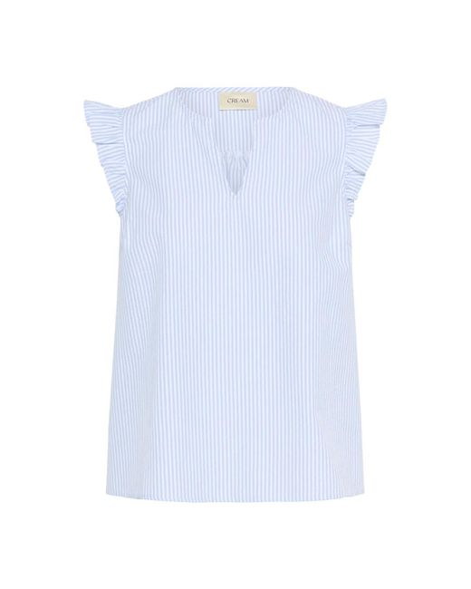 Blouses Cream de color Blue