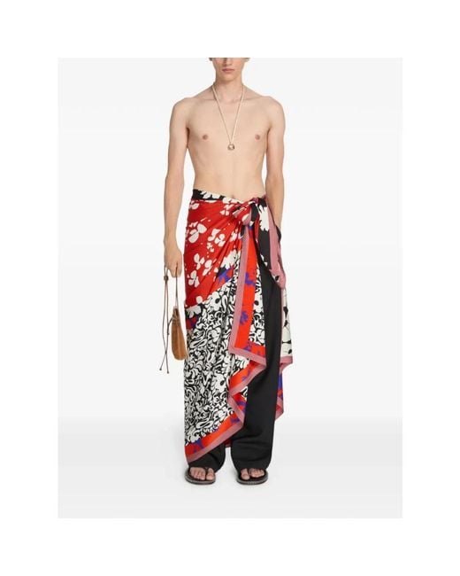Dries Van Noten Red Scarves for men