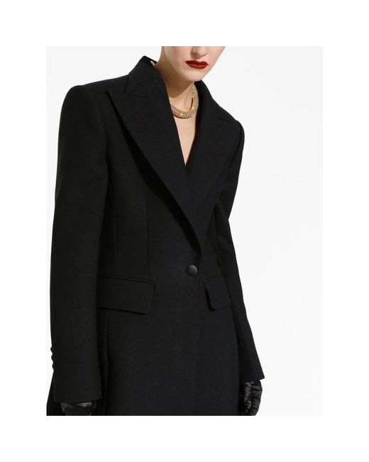 Dolce & Gabbana Black Single-Breasted Coats
