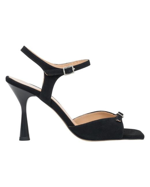 ESTRO Black High Heel Sandals