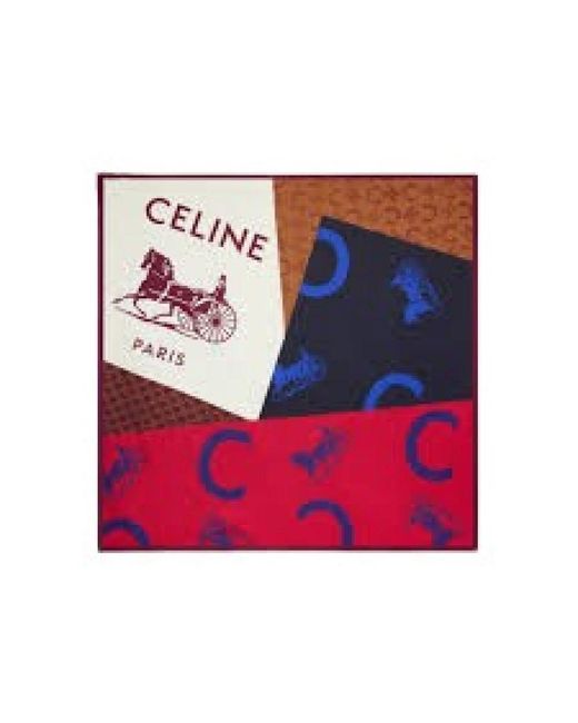 Céline Red Silk Scarves