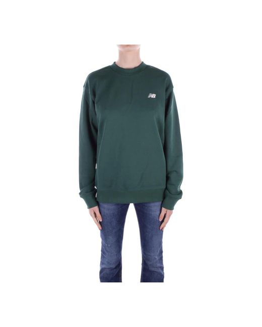 New Balance Green Logo front sweaters