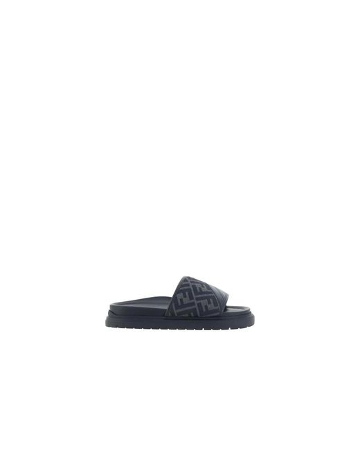 Fendi Blue Sliders for men