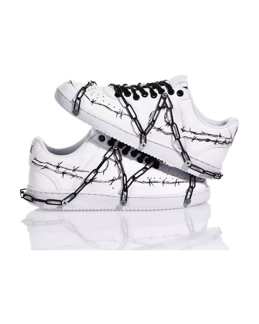 Nike Handgefertigte weiße sneaker in White für Herren