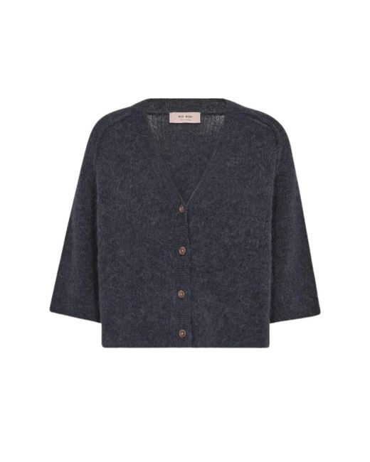 Mos Mosh Mmthora Lizet Knit Cardigan in het Blue
