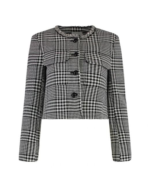 Self-Portrait Black Tweed Jackets