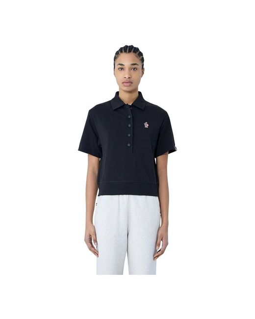 Moncler Black Logo Motif Polo Shirt