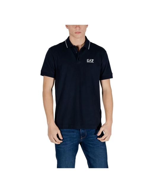 EA7 Black Polo Shirts for men