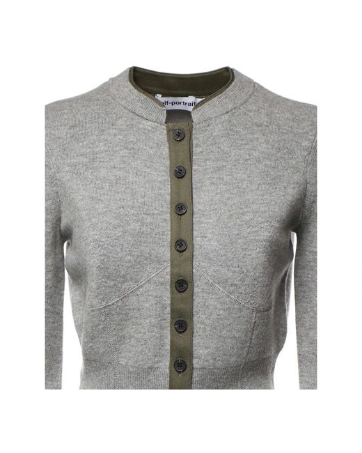 Cardigans Self-Portrait en coloris Gray