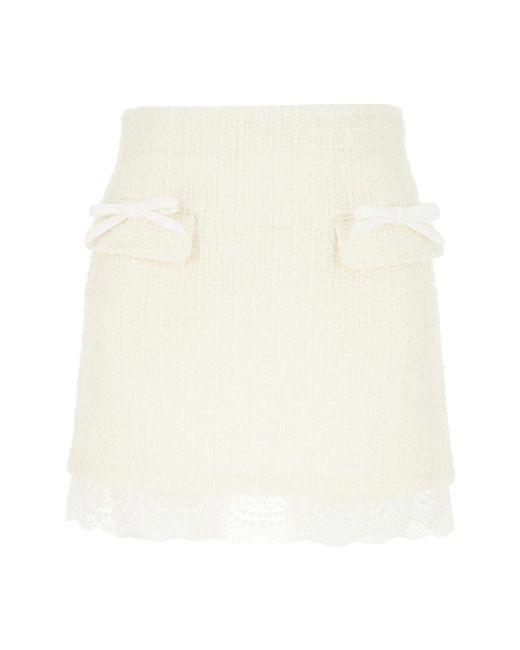 Self-Portrait White Short Skirts