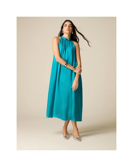 Midi Dresses Oltre de color Blue