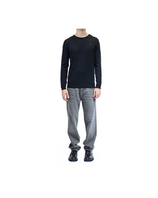 Karl Lagerfeld Black Round-Neck Knitwear for men