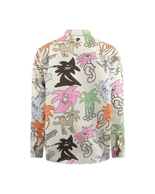 Palm Angels Pink Casual Shirts for men