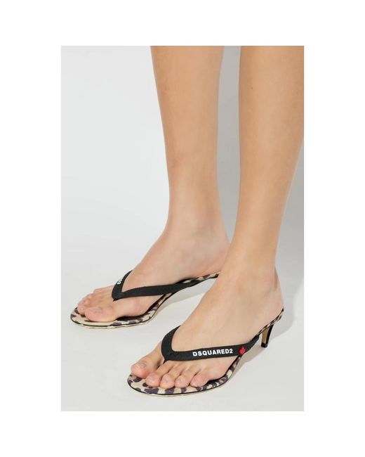 DSquared² Black Heeled Mules