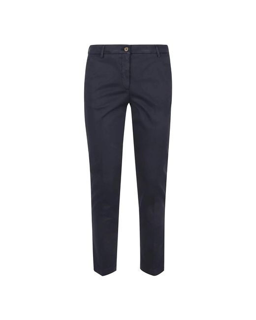BRIGLIA Blue Cropped Trousers