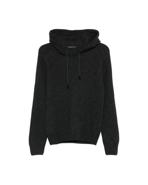 Tagliatore Black Hoodies for men