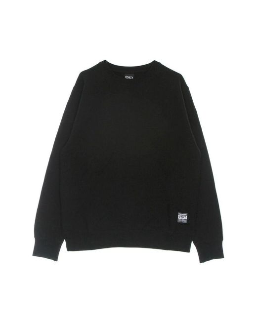 Propaganda Schwarz/ Crewneck Sweatshirt Leicht Langarm in Black für Herren