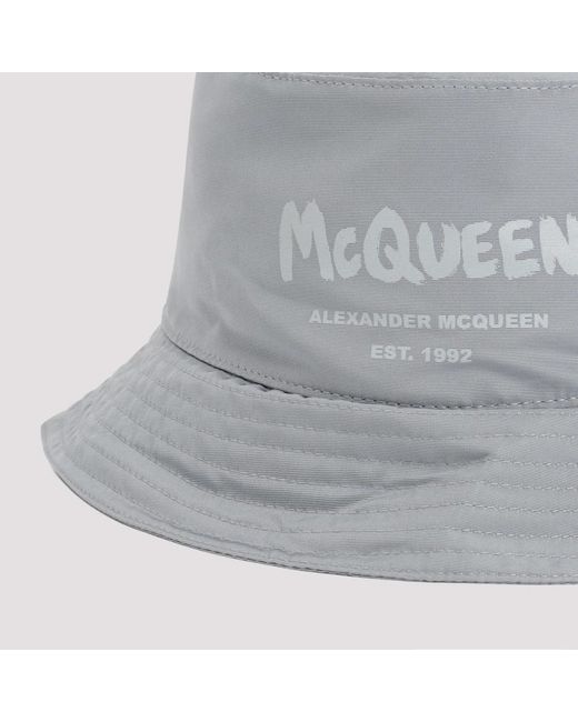 Alexander McQueen Graue logo baseballkappe in Gray für Herren