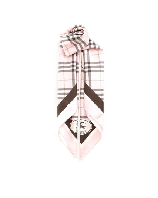Burberry White Silky Scarves