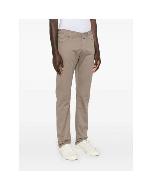 Jacob Cohen Chinos in het Gray voor heren