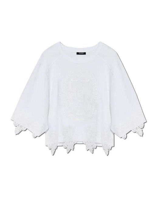 T-Shirts Balmain de color White