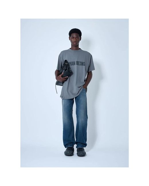 Balenciaga Blue Straight Jeans for men