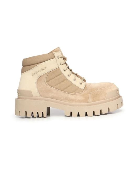 Balenciaga Natural Lace-Up Boots for men
