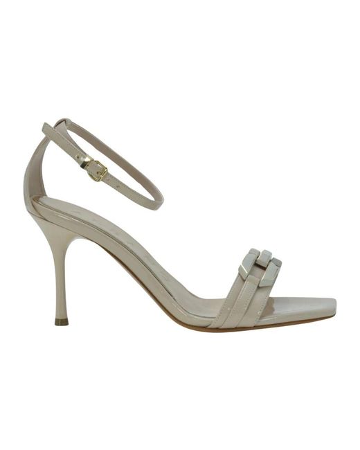 Albano Metallic Lack Sandalen Mit Verstellbarem Riemen