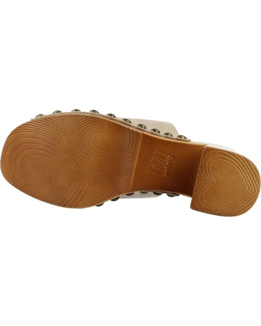 MTNG Brown Stilvolle heeled mules sandale,stilvolle heeled mules sandalen
