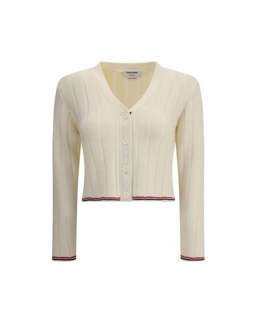 Thom Browne White Cardigans