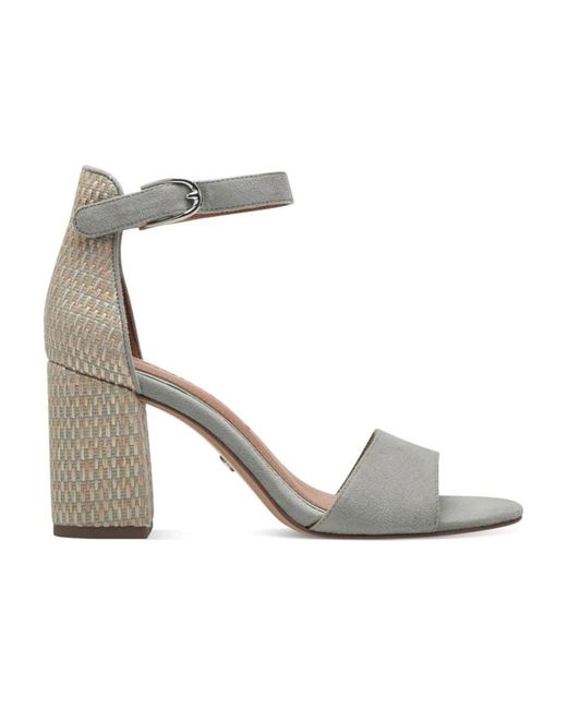 Tamaris Metallic Grüne casual flache sandalen